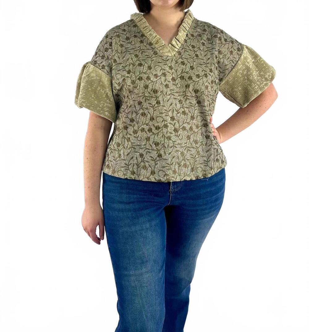NEW VOY women's the stella shimmer blouse in multi
